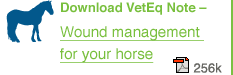 Download VetEq Note – Wound management for your horse